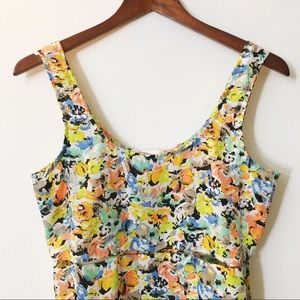 BCBGeneration colorful cutout tank dress